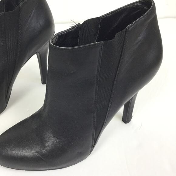 Jessica Simpson Ankle Boots Black Classic Leather Booties - Picture 5 of 10